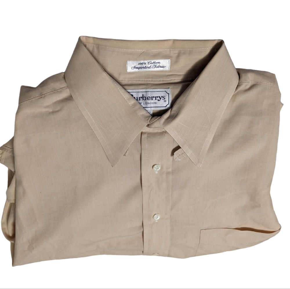 VTG Burberry of London Men's Shirt Long Sleeves Button Down Dress Shirt 16.5 33 - Picture 6 of 7